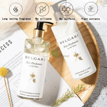 BVLGARI Shampoo & Conditioner & Body Lotion & Shower Gel & Hand Wash & Hand Lotion White Tea 300ML