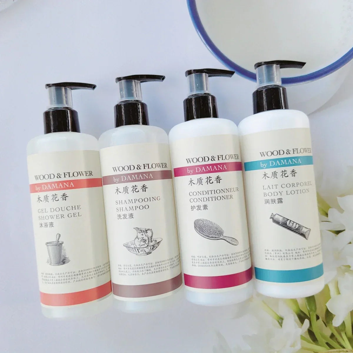 DAMANA Wood Flower Shampoo or Conditioner or Shower Gel or Body Lotion or Hand Wash 300ML
