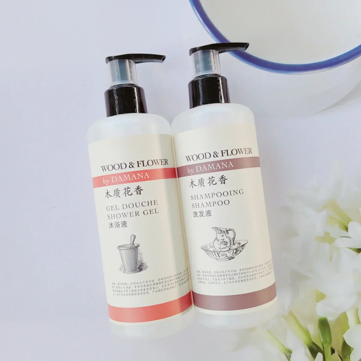 DAMANA Wood Flower Shampoo or Conditioner or Shower Gel or Body Lotion or Hand Wash 300ML