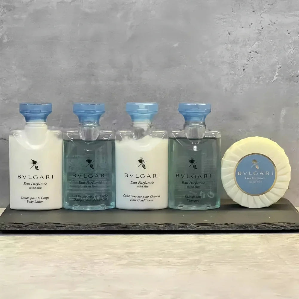 Bvlgari Eau Parfumee Blue Tea Shampoo & Conditioner & Body Lotion & Shower Gel 40ml
