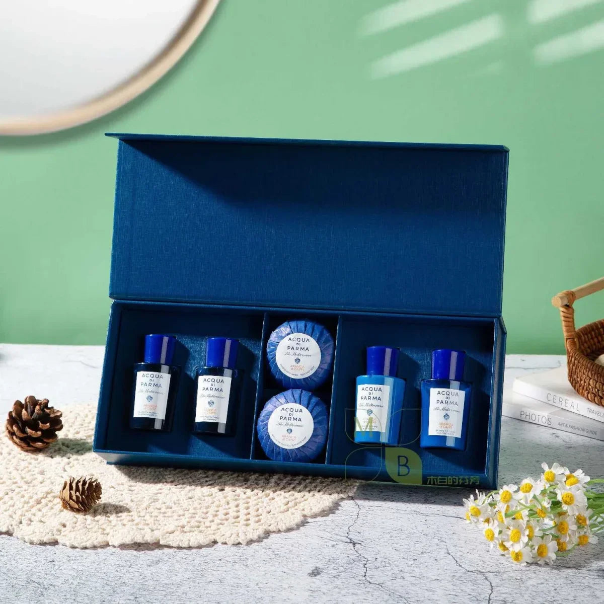 Acqua Di Parma Hair &amp; Body Set Blu Mediterraneo 40ML Each