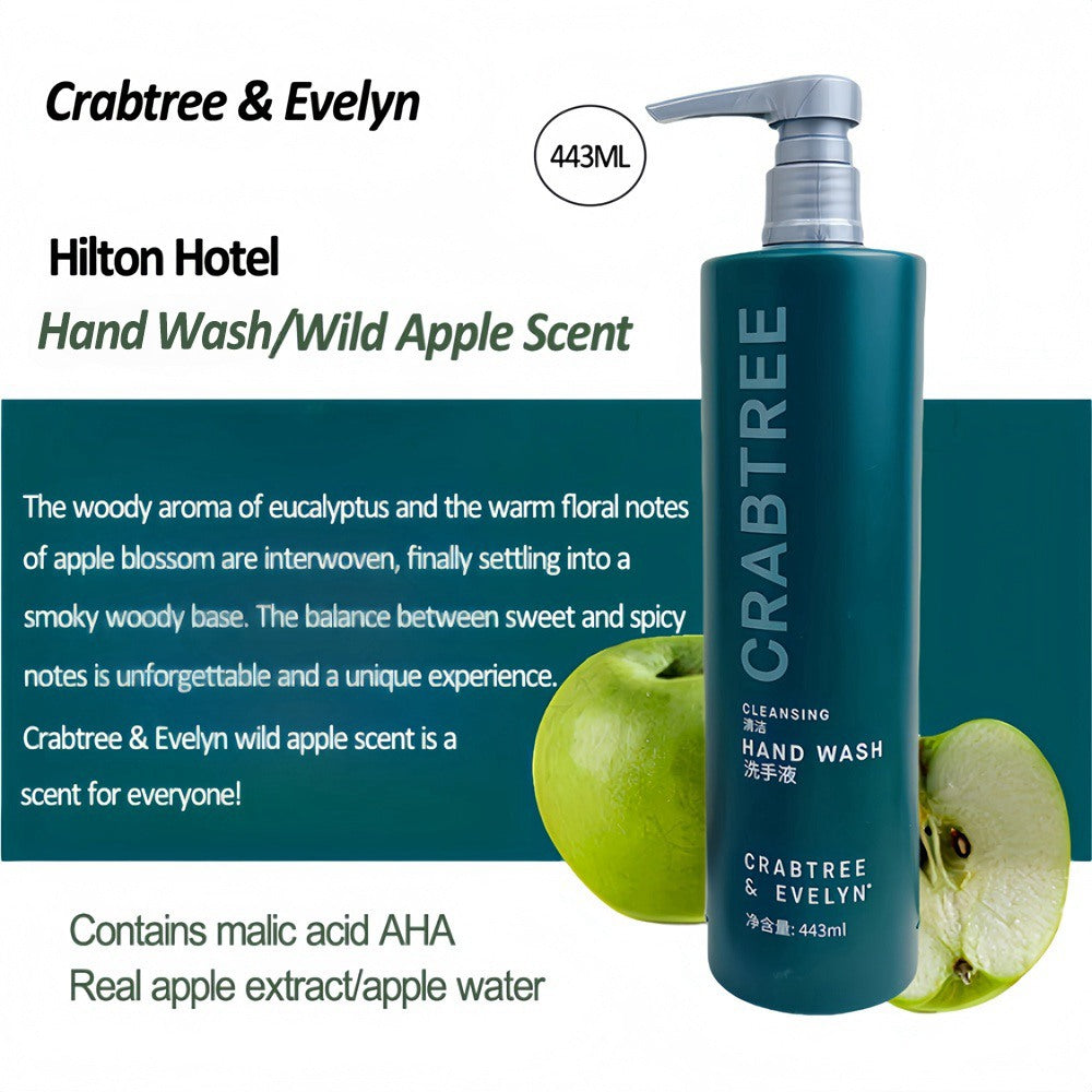 Hilton Hotel Shampoo &amp; Conditioner &amp; Body Lotion &amp; Shower Gel &amp; Hand Wash 443ML | CRABTREE &amp; EVELYN