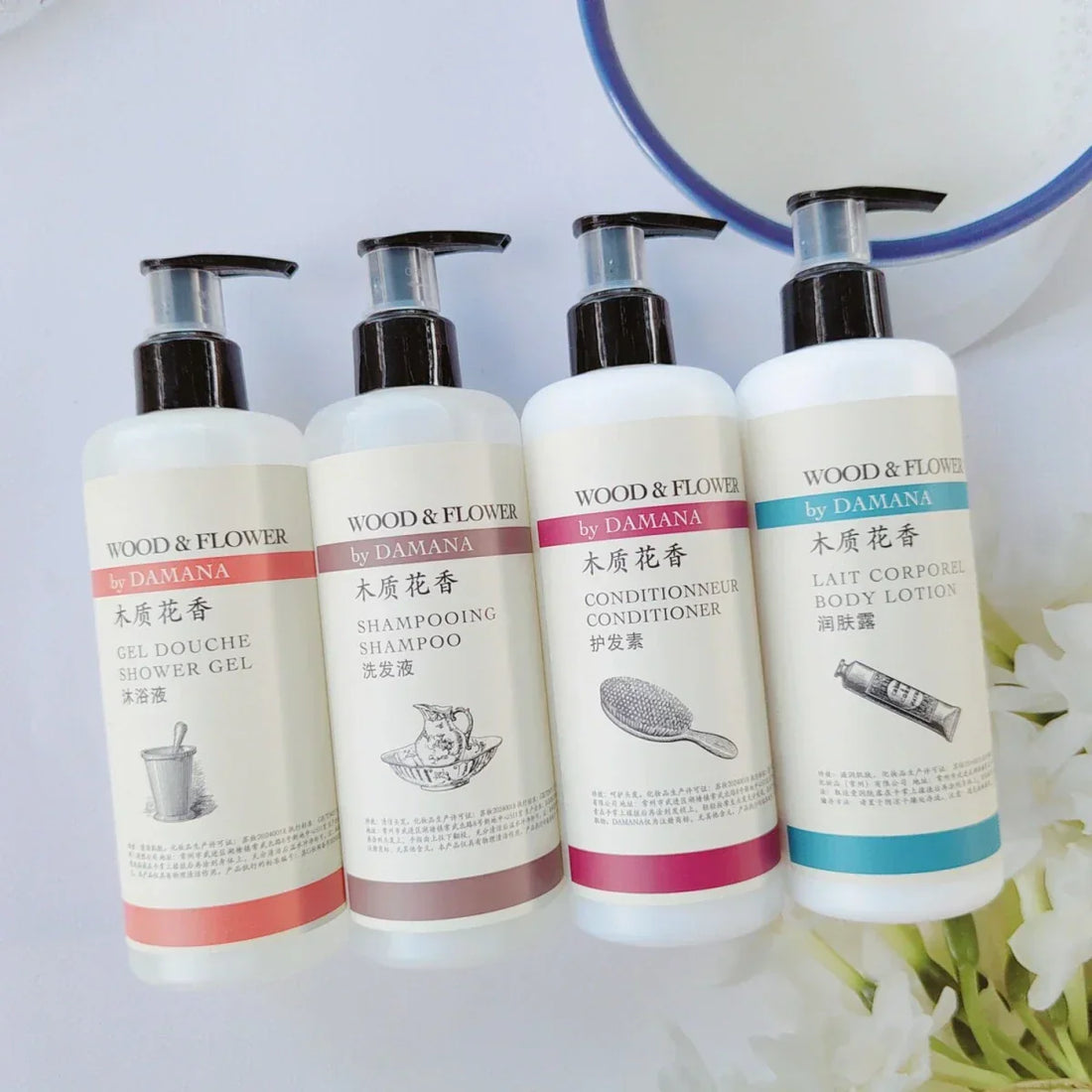 DAMANA Wood Flower Shampoo or Conditioner or Shower Gel or Body Lotion or Hand Wash 300ML