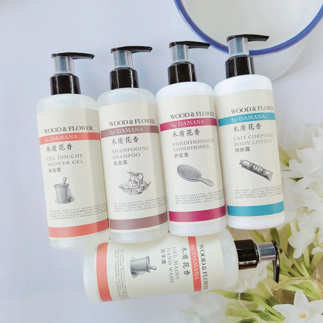 DAMANA Wood Flower Shampoo or Conditioner or Shower Gel or Body Lotion or Hand Wash 300ML
