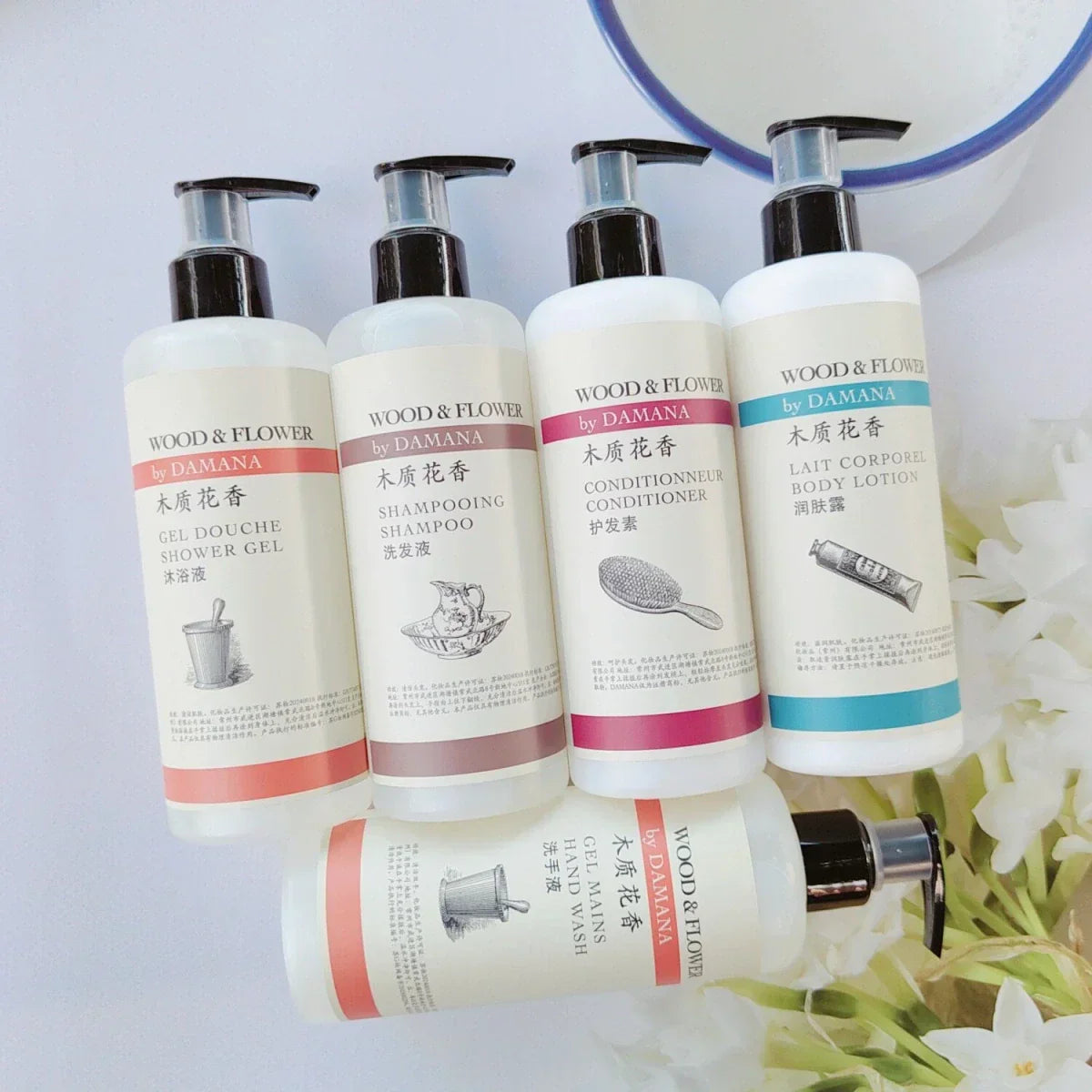 DAMANA Wood Flower Shampoo or Conditioner or Shower Gel or Body Lotion or Hand Wash 300ML