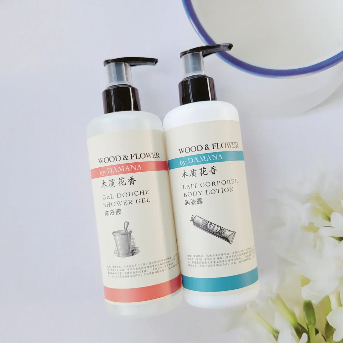 DAMANA Wood Flower Shampoo or Conditioner or Shower Gel or Body Lotion or Hand Wash 300ML
