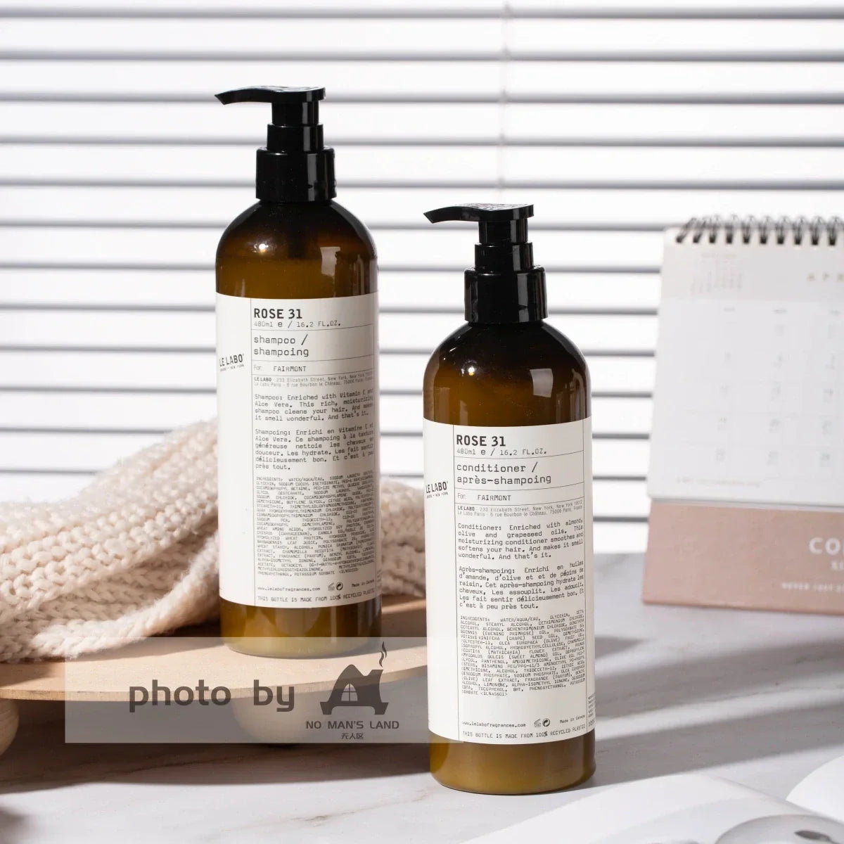 Fairmont Hotel Shampoo or Shower Gel or Conditioner or Body Lotion 480ML | LE LABO ROSE31